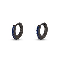 Orecchini Dilvdò Donna Hoop ring in Argento Zircone ORDLNBL